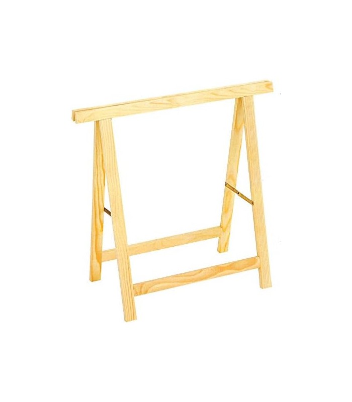 CAVALLETTO IN LEGNO DI PINO MARITTIMO 73,5XH 77 CM CON CERNIERE E ASTE SNODATE MIS.3