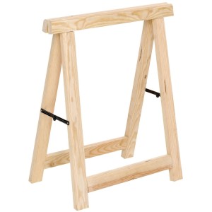 CAVALLETTO IN LEGNO DI PINO MARITTIMO 73,5XH 80 CM ROBUSTUS CON CERNIERE E ASTE SNODATE MIS.4