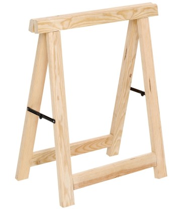 CAVALLETTO IN LEGNO DI PINO MARITTIMO 73,5XH 80 CM ROBUSTUS CON CERNIERE E ASTE SNODATE MIS.4