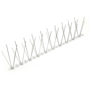 SET 20 PEZZI DISSUASORI PER VOLATILI PICCIONI 50 CM BASE POLICARBONATO 40 SPILLI INOX POLIC/201 - TOTALE 10 METRI