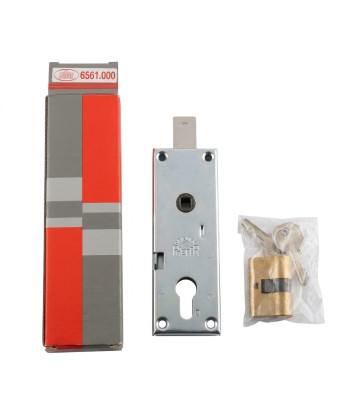 SERRATURA PER PORTE BASCULANTI GARAGE PREFER 6561.000 CON CILINDRO SAGOMATO E CHIAVI