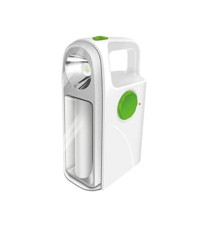 LAMPADA PORTATILE 24+1 LED RICARICABILE AC EMERGENZA BLACKOUT BIANCO VERDE