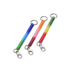 SILCA PORTACHIAVI ESTENSIBILI CON MOSCHETTONE ED ANELLO CAVO SPIRALATO SET 3 PEZZI
