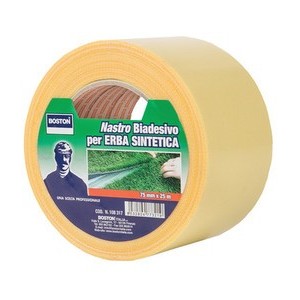 NASTRO BIADESIVO BOSTON PER TAPPETO ERBOSO ED ERBA SINTETICA 75 MM X 25 MT IN GARZA