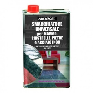 SMACCHIATORE UNIVERSALE SOLVENTE PER MARMO PIETRE PIASTRELLE E ACCIAIO INOX TEKNICA 1 LITRO