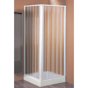 BOX DOCCIA A SOFFIETTO ANGOLARE RESINA PVC 80/60X80/60 CM H 185 CM IN KIT