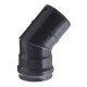 GOMITO 45° PER STUFA A PELLET LIGHT SENZA GUARNIZIONE Col. Nero opaco- DIVERSI DIAMETRI SELEZIONABILI - 1