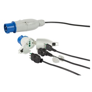 ADATTATORE CONVERTISPINA DA CANTIERE FME 73.020 OPTIMUS SPINA INDUSTRIALE 2P+T PRESA BIPASSO SCHUKO IP44