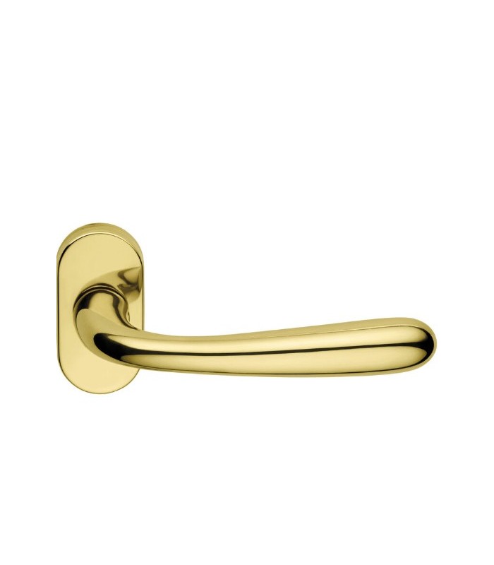 MEZZA MANIGLIA PER PORTA GOCCIA 1126 ROSETTA OVALE CROMO SATINATO MANO DESTRA DX