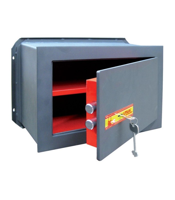 CASSAFORTE DA MURO UTILIA TOP SECURITY CHIAVE DOPPIA MAPPA MM 360X200X230 H - 2