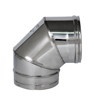 GOMITO A 90° INOX AISI 304 PER STUFA - DIVERSI DIAMETRI SELEZIONABILI (Duplicated) - 2