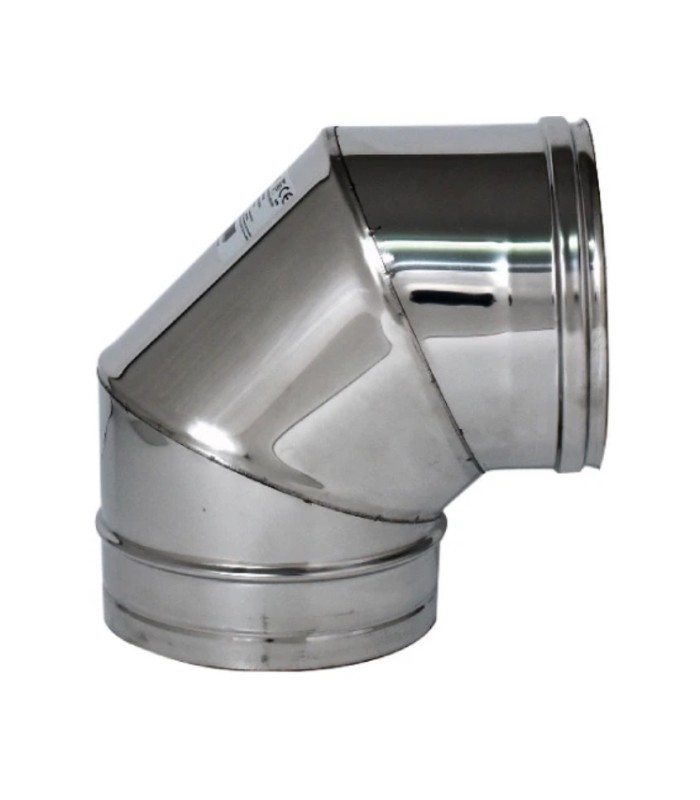 GOMITO A 90° INOX AISI 304 PER STUFA - DIVERSI DIAMETRI SELEZIONABILI (Duplicated) - 2