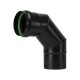 GOMITO 90 PER STUFA A PELLET LIGHT SENZA GUARNIZIONE Col. Nero opaco - DIVERSI DIAMETRI SELEZIONABILI - 2