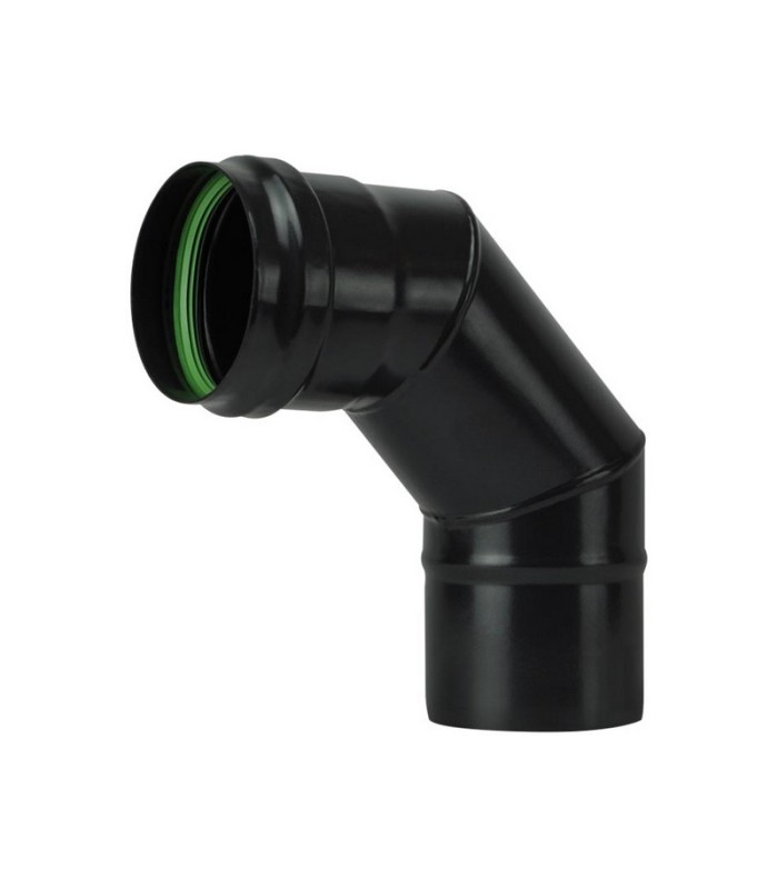 GOMITO 90 PER STUFA A PELLET LIGHT SENZA GUARNIZIONE Col. Nero opaco - DIVERSI DIAMETRI SELEZIONABILI - 2