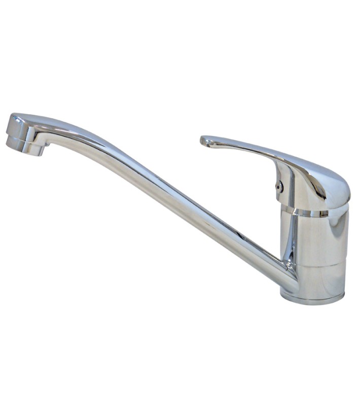 MISCELATORE LAVELLO A CANNA BASSA CALIPSO CUCINA IN OTTONE CROMATO - 2