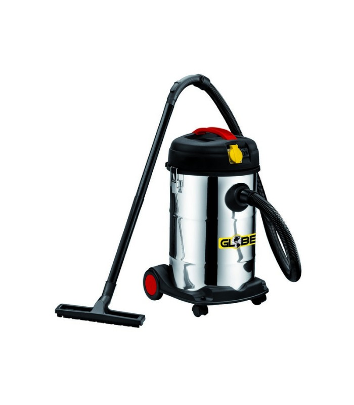 BIDONE ASPIRATUTTO ASPIRA SOLIDI E LIQUIDI GLOBEX GX-30CP PLUS 1200W FUSTO INOX 30 LT