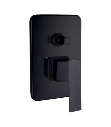 SERIE ELEGANT MISCELATORE INCASSO DOCCIA CON DEVIATORE NERO OPACO - 2