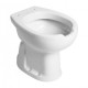 VASO WC A TERRA PER DISABILI CON SCARICO A PAVIMENTO BARBOTTINA F92470 IN CERAMICA BIANCA