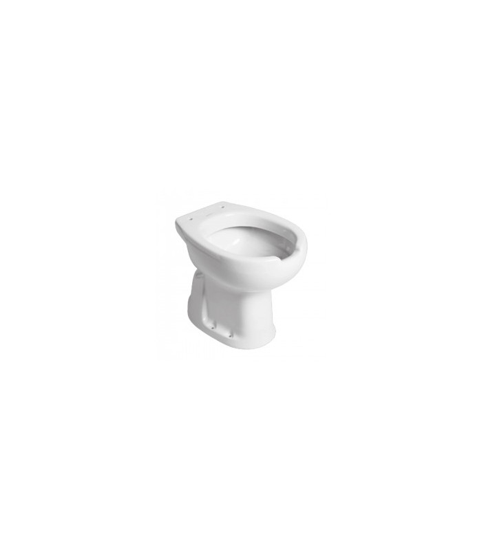 VASO WC A TERRA PER DISABILI CON SCARICO A PAVIMENTO BARBOTTINA F92470 IN CERAMICA BIANCA